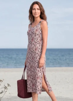 Kleid mit farbbrillantem Druckdessin, ärmellos