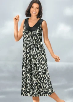 Kleid mit farbbrillantem Druckdessin