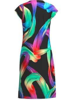 Kleid mit farbbrillantem Druckdessin