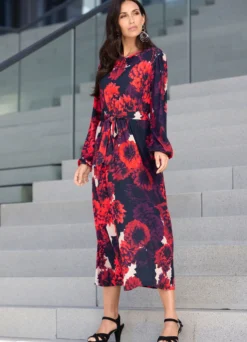 Kleid mit Floral-Dessin