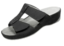 Klett-Pantolette aus echtem Leder