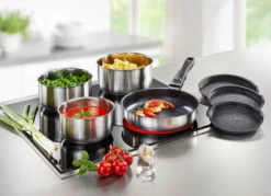 Kochgeschirr-Set aus rostfreiem Edelstahl, 8-teilig