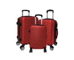 Koffer-Set mit 4 Leichtlauf-Doppelrollen