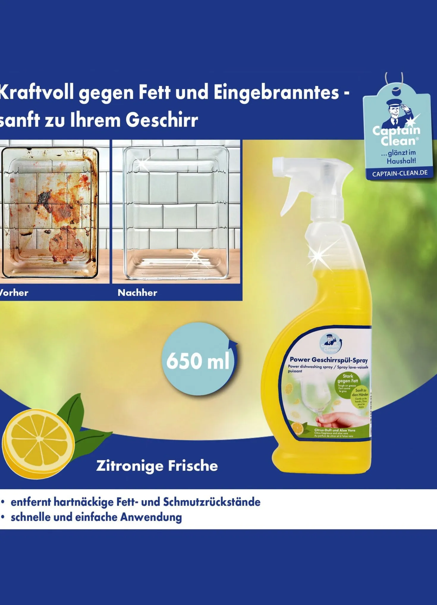 Kraftvolles Geschirrspülspray, 2er-Set