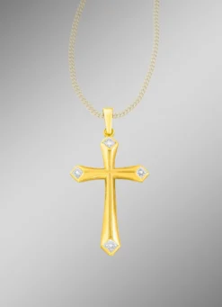 Kreuz-Anhänger mit Diamant