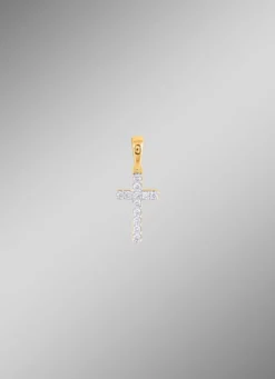 Kreuz-Anhänger mit 12 Diamanten