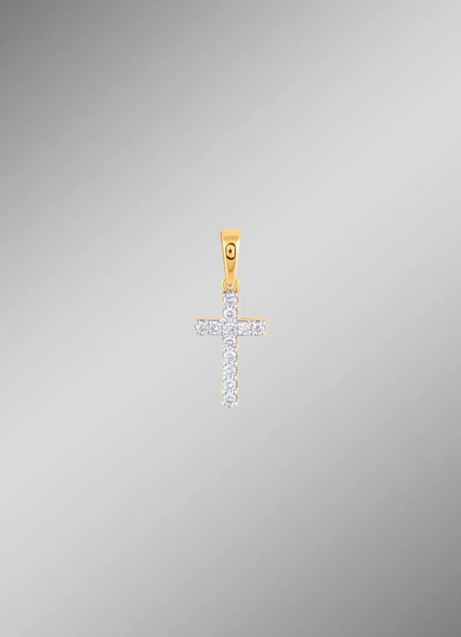 Kreuz-Anhänger mit 12 Diamanten