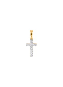 Kreuz-Anhänger mit 12 Diamanten