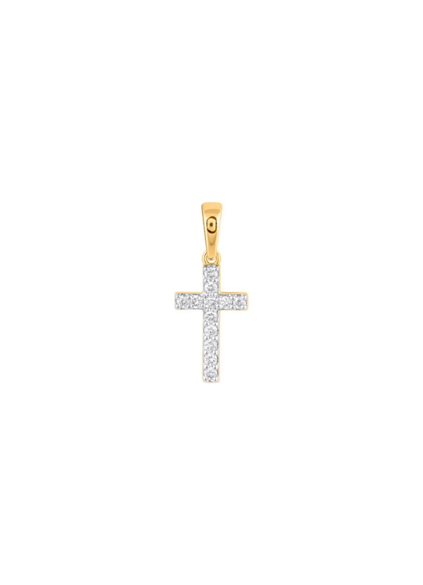 Kreuz-Anhänger mit 12 Diamanten