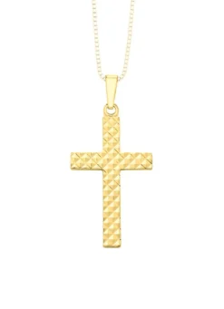 Kreuz-Anhänger mit Diamantmuster