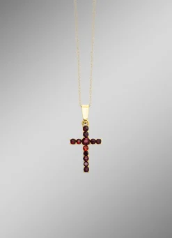 Kreuz-Anhänger mit Granat