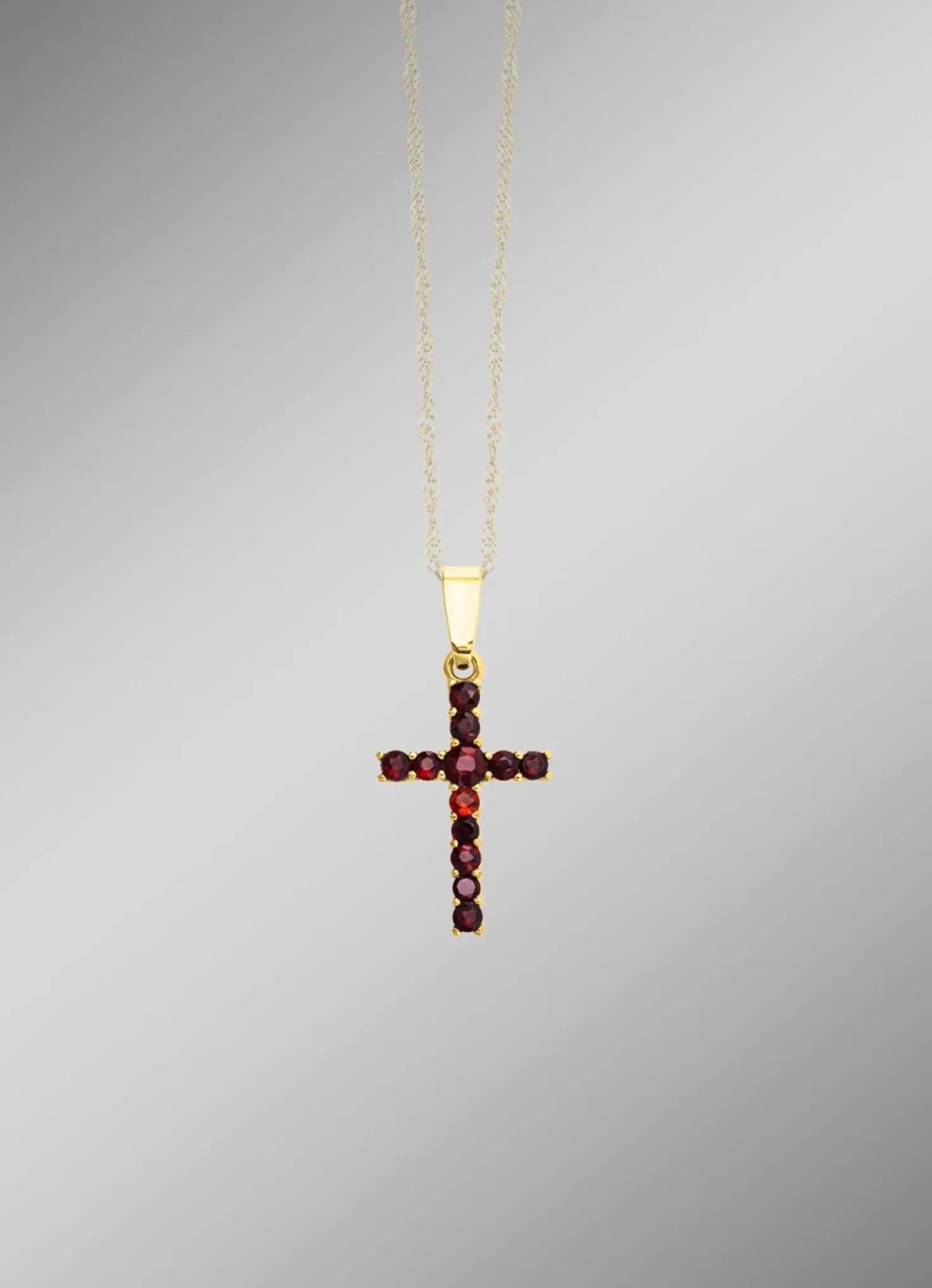 Kreuz-Anhänger mit Granat