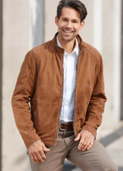 Kurzjacke aus Nubukleder