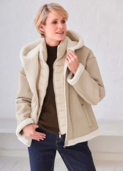 Kurzjacke mit heraustrennbarem Westeneinsatz