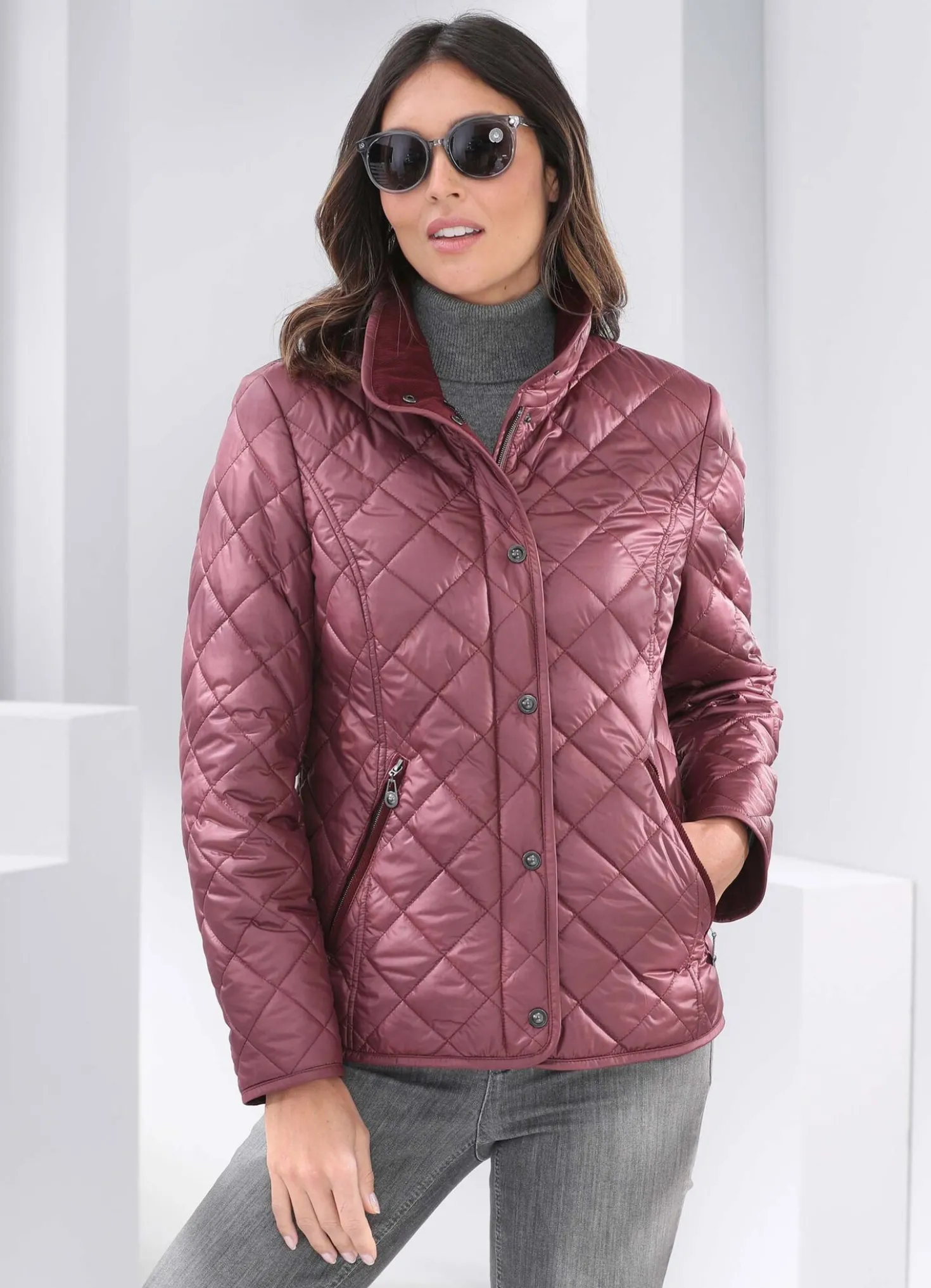Kurzjacke mit Rautenstepp