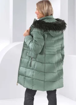 Kurzmantel mit seitlichen Smokeeinsätzen
