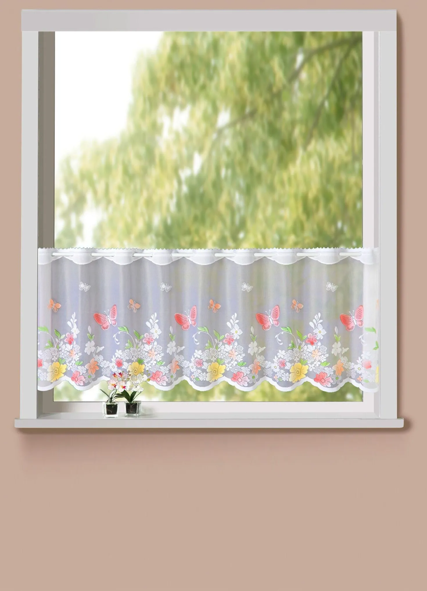 Kurzstore aus handkoloriertem Jacquard