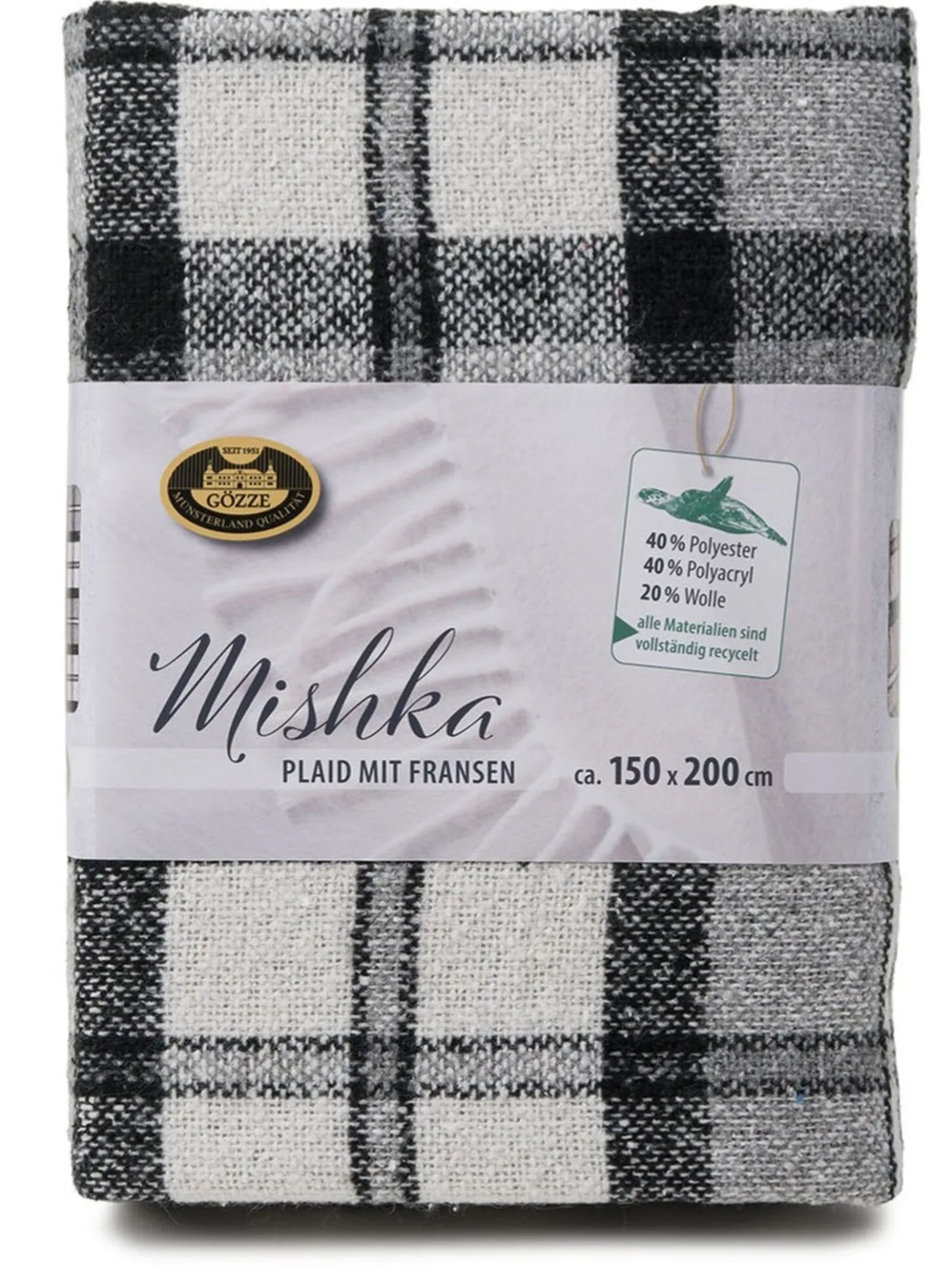 Kuschelige Schlafdecke mit Fransen