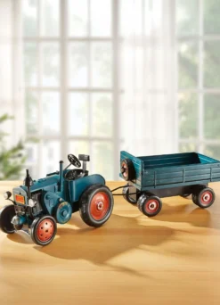 Lanz-Traktor mit Pritschenanhänger