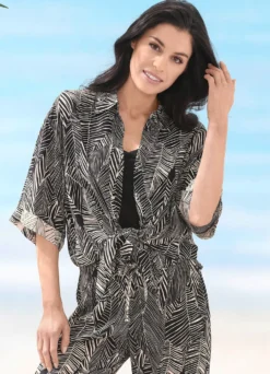 Laurina Bluse mit kurzen Ärmeln