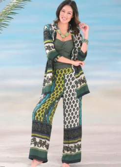 Laurina Hose mit farbbrillantem Druckdessin