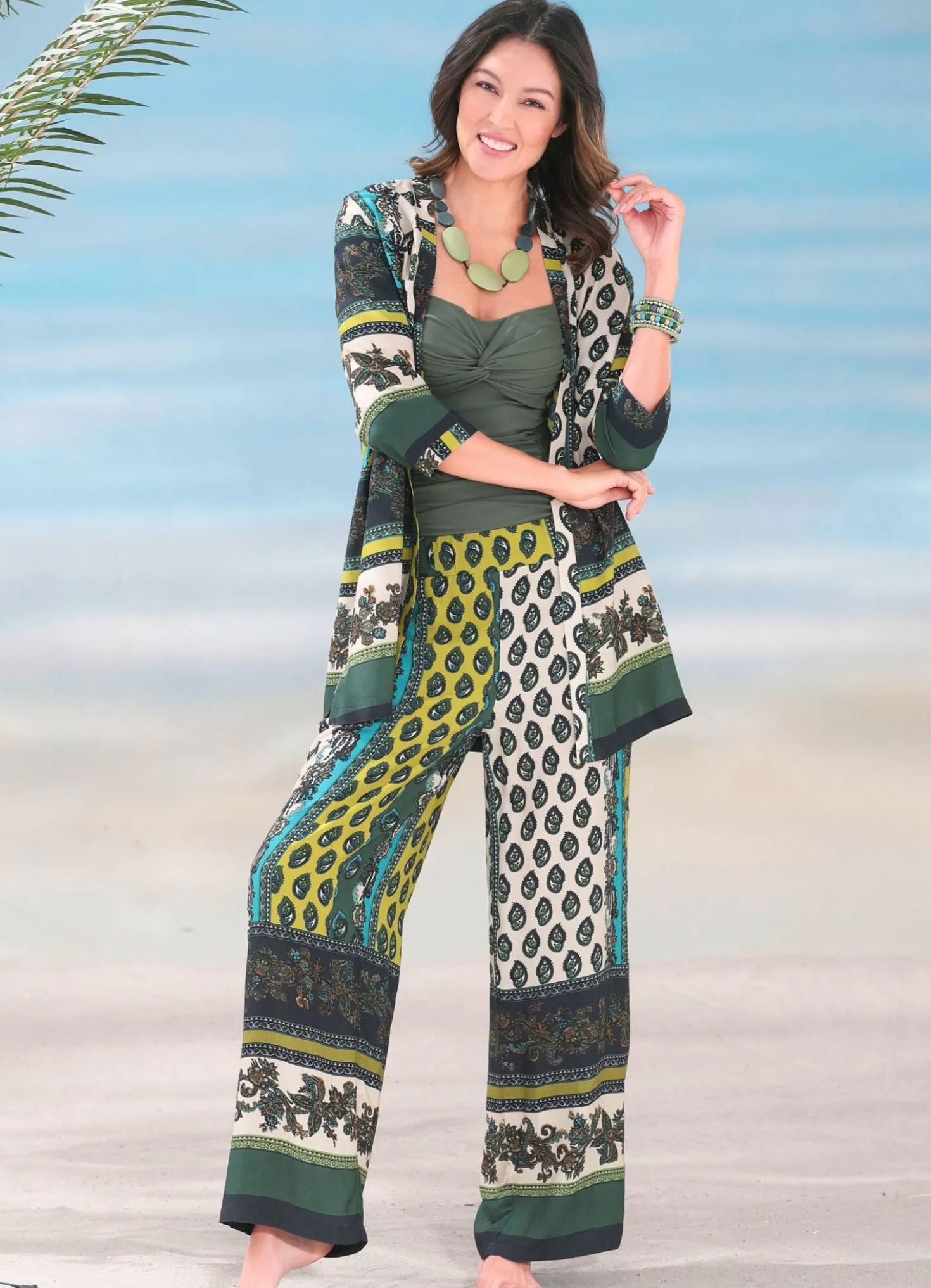 Laurina Hose mit farbbrillantem Druckdessin