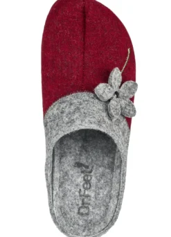 Laurina, klassische Damen-Hausschuhe, mit Blüten-Applikation