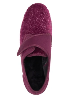 Laurina, klassische Damen-Klettschuhe, mit elastischem Samt
