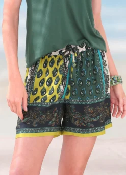 Laurina Shorts mit farbbrillantem Druckdessin