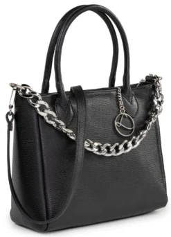 Laurina Tasche aus genarbtem Kalb-Nappaleder mit Zierkette