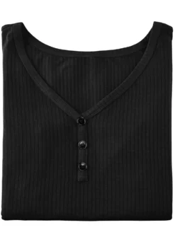 Laurina Trägershirt mit Zierknopfleiste
