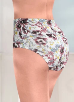 Laurina Viererpack Slips mit Floraldessin