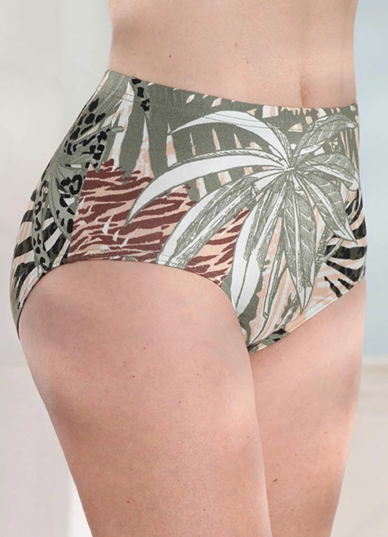 Laurina Viererpack Slips mit Dschungeldessin