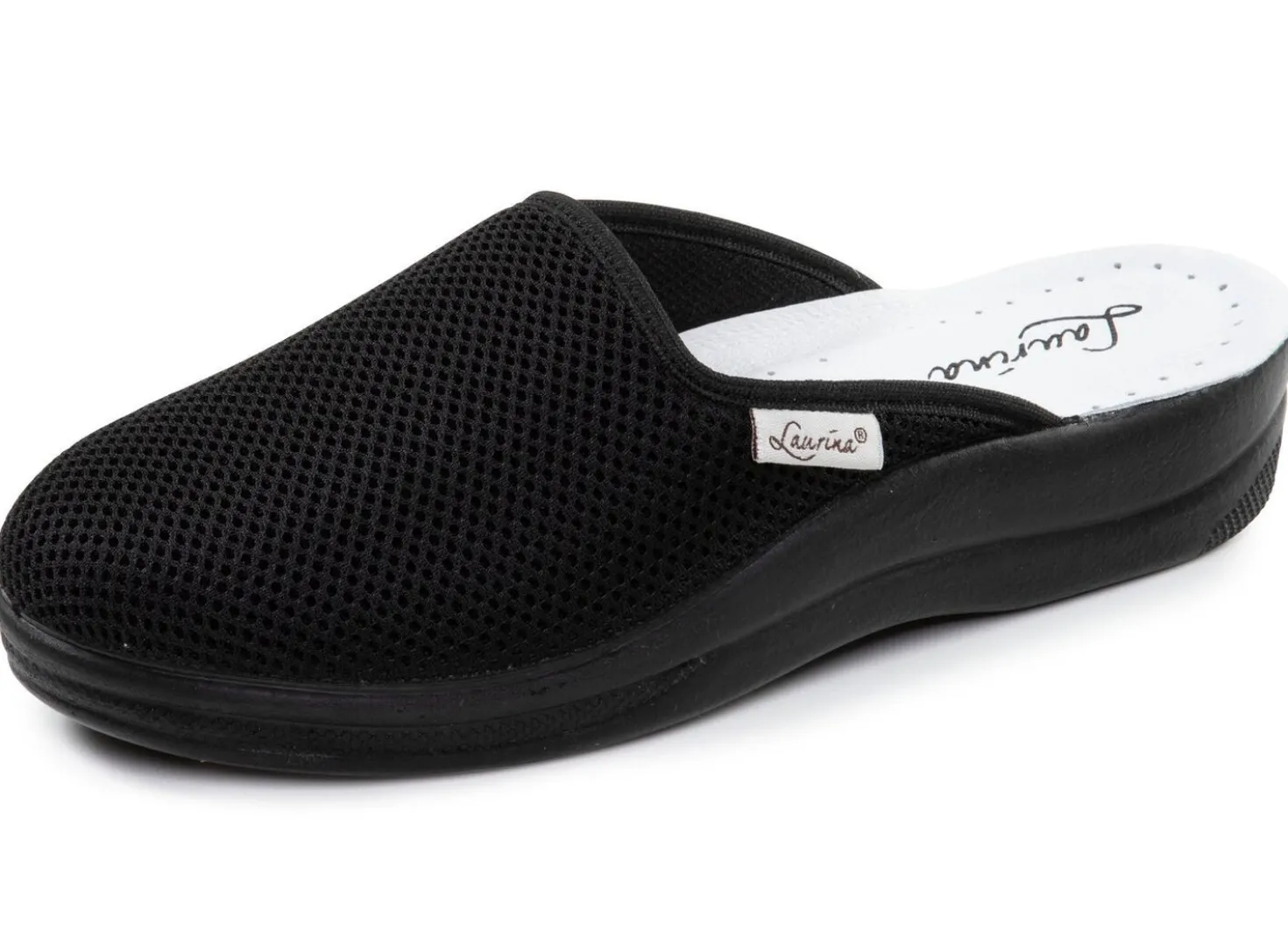 Laurina, Zweierpack, klassische Damen-Hausschuhe, Weite G, aus Mesh-Material