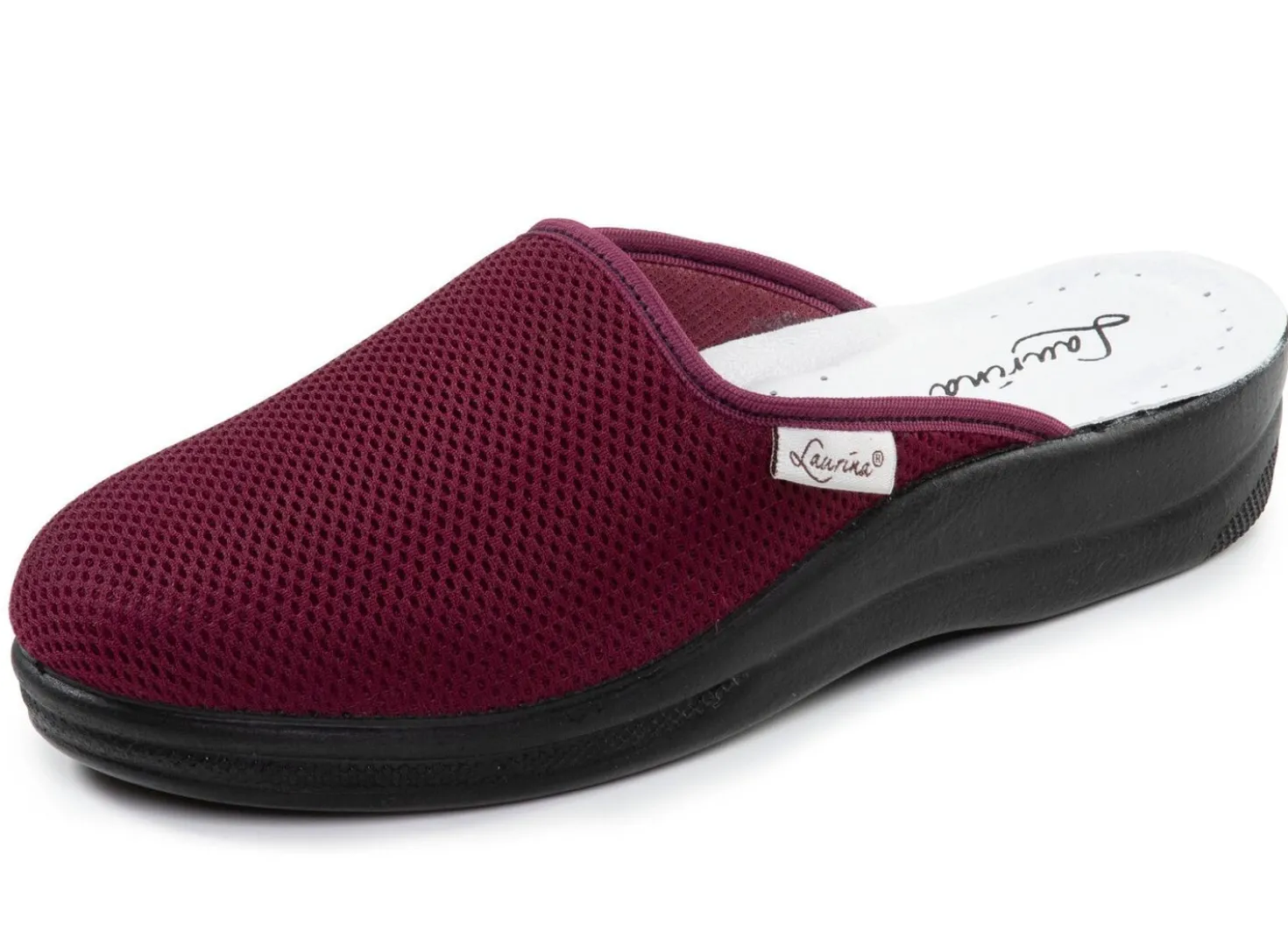 Laurina, Zweierpack, klassische Damen-Hausschuhe, Weite G, aus Mesh-Material
