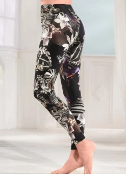 Laurina Zweierpack Leggings mit Gummizug im Bund
