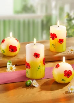 LED-Echtwachskerze, 2er-Set