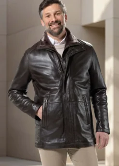 Lederjacke mit Westen-Einsatz