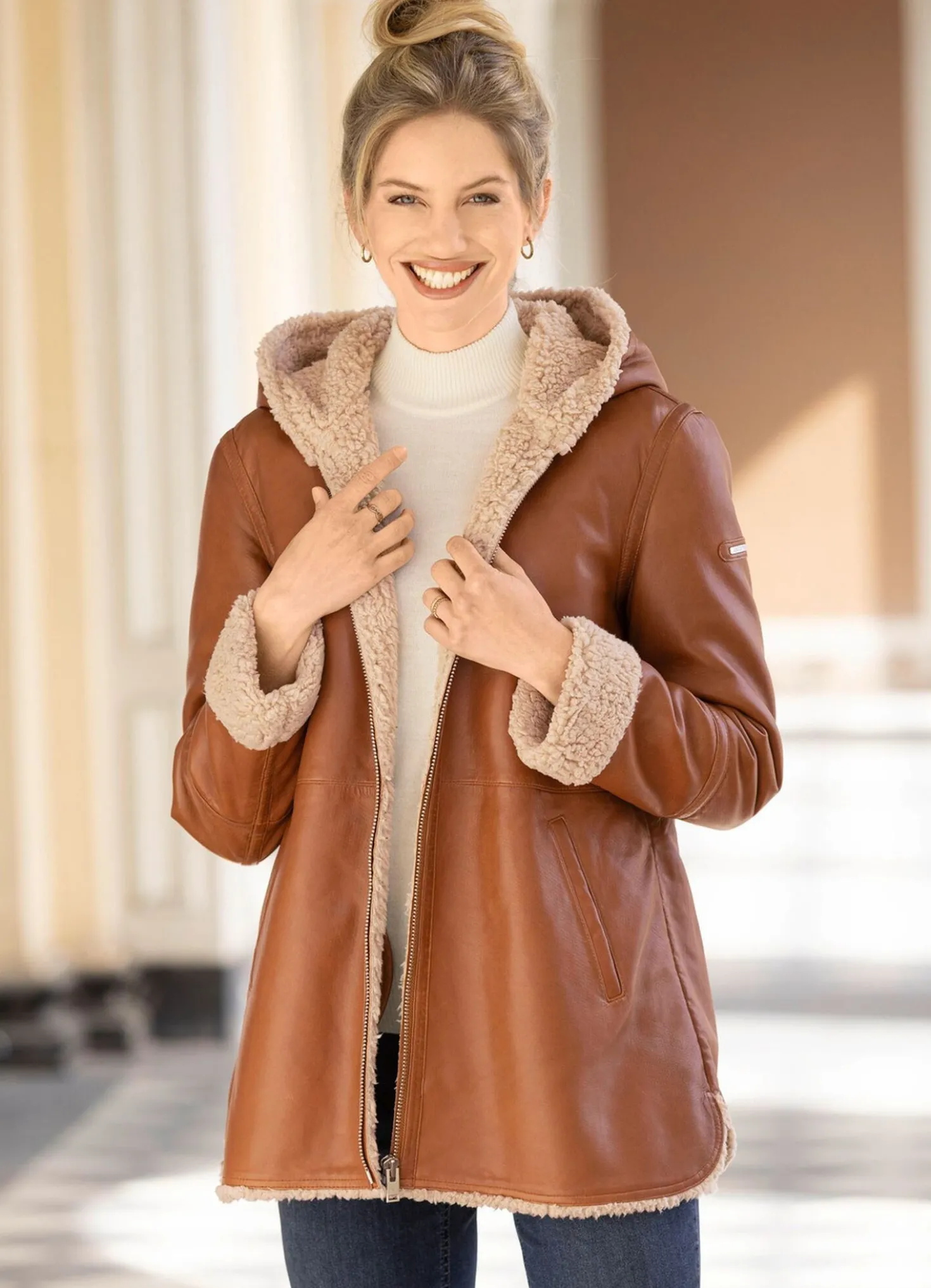Lederjacke von „Cabrini“
