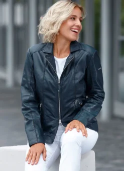 Lederkurzjacke von „Cabrini“