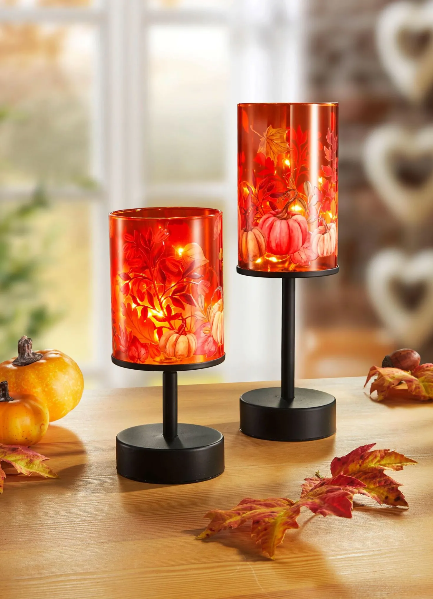 LED-Windlicht aus Glas