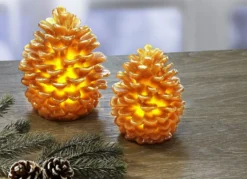 LED-Zapfen mit Flackereffekt, 2er-Set