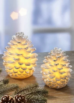 LED-Zapfen mit Flackereffekt, 2er-Set