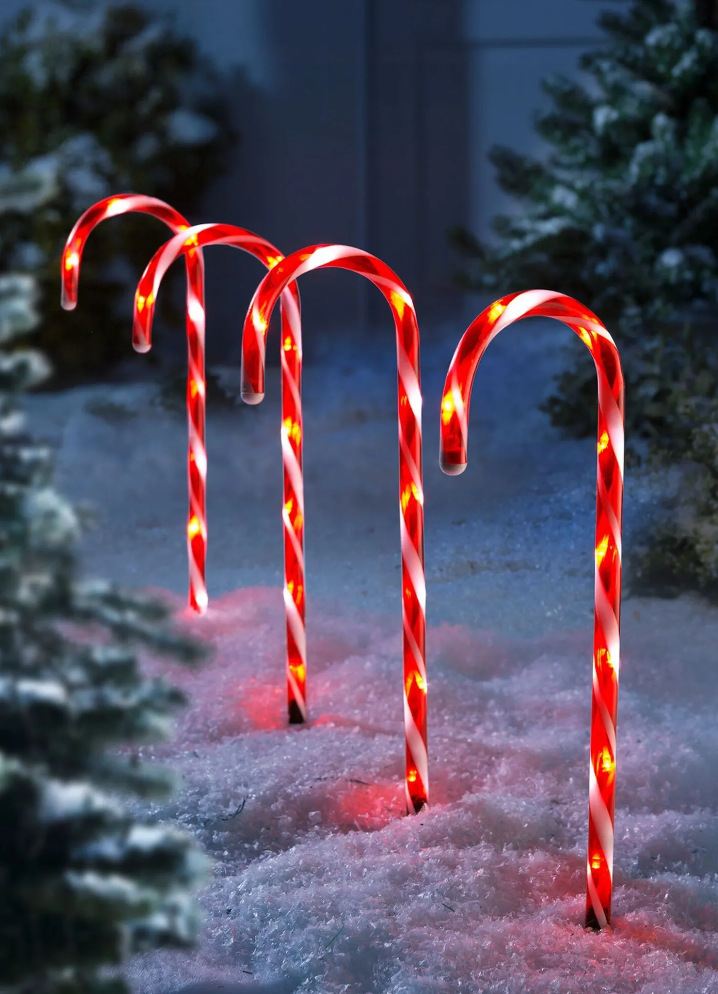 LED-Zuckerstangen, 4er-Set, mit Timerfunktion