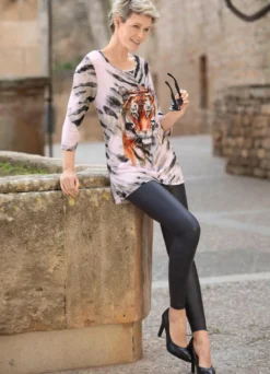 Leggings in feiner Glanz-Optik