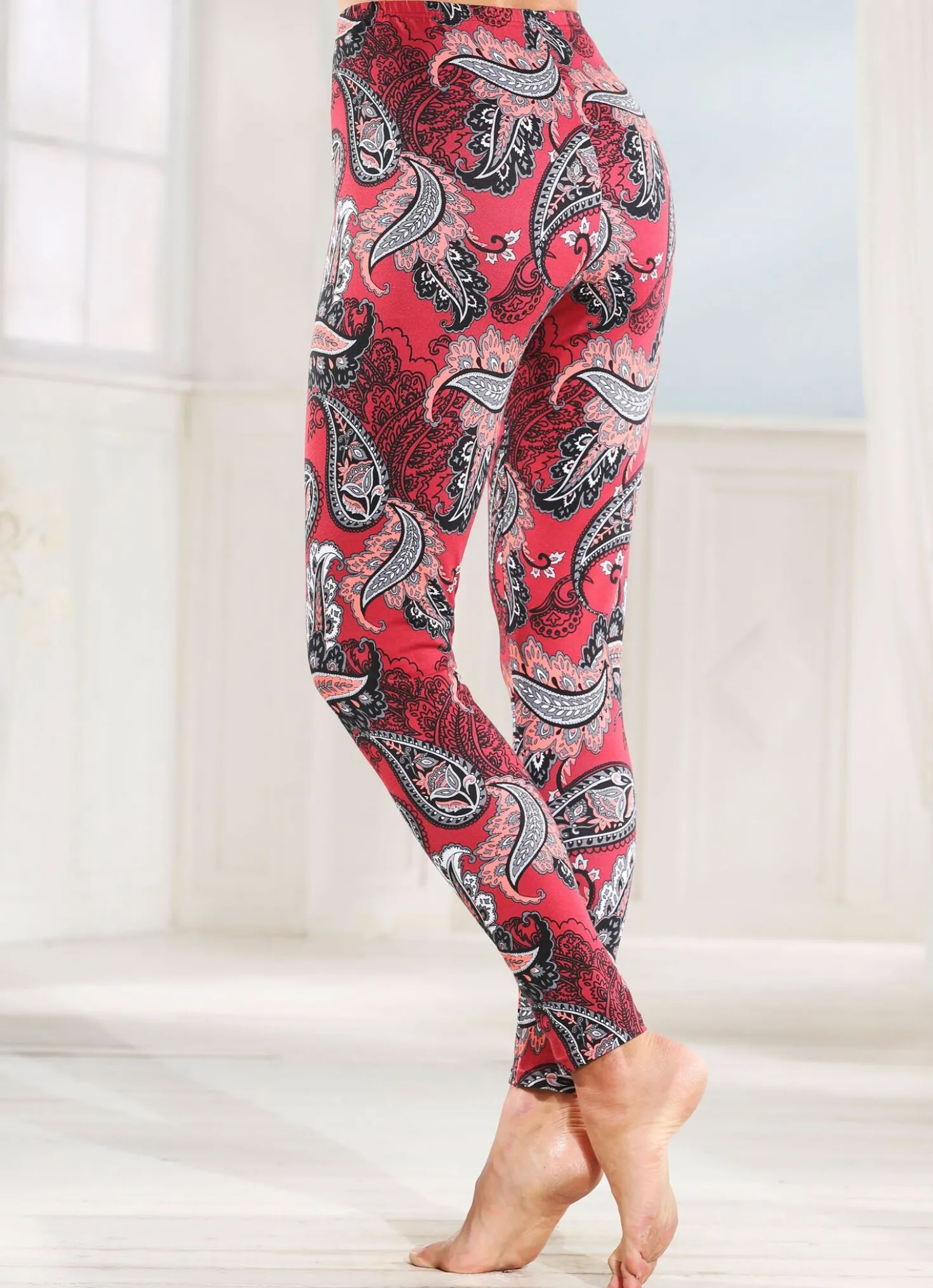 Leggings mit Paisley-Digitaldruck