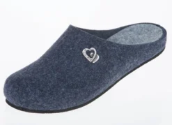 Leichte Damen-Hausschuhe, Weite F, aus Filzmaterial