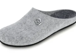 Leichte Damen-Hausschuhe, Weite F, aus Filzmaterial