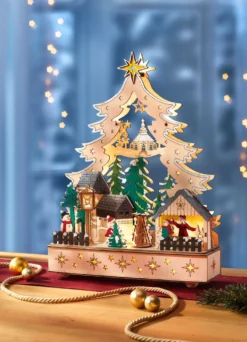 Lichterbogen aus hochwertigem Holz