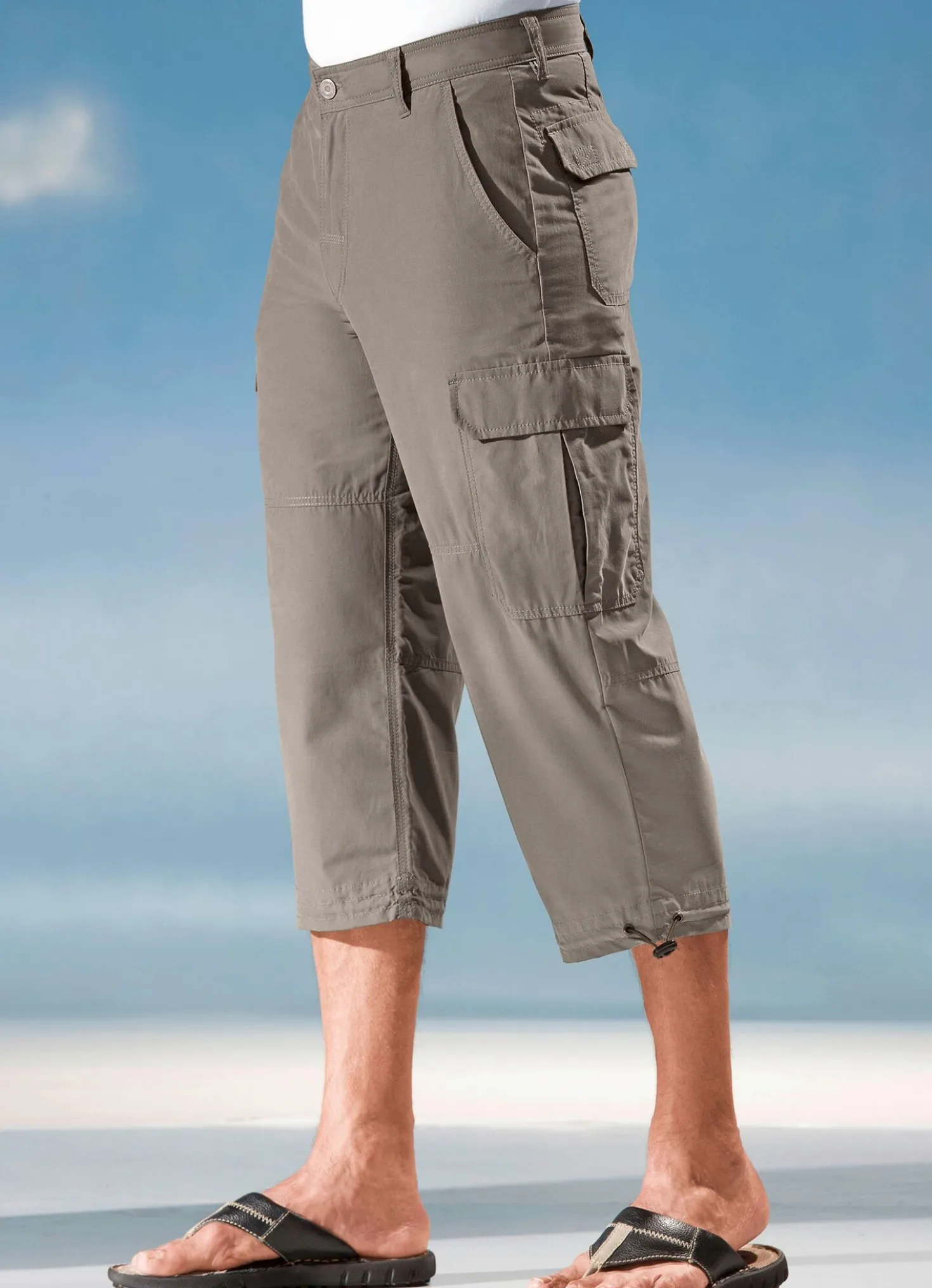 Long-Bermudas aus reiner Baumwolle